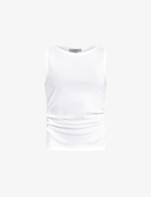 ALLSAINTS: Katarina Straight-Neck Sleeveless Cotton Tank