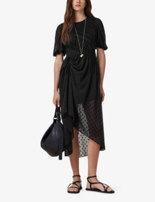 ALLSAINTS: Serene Woven Midi Dress