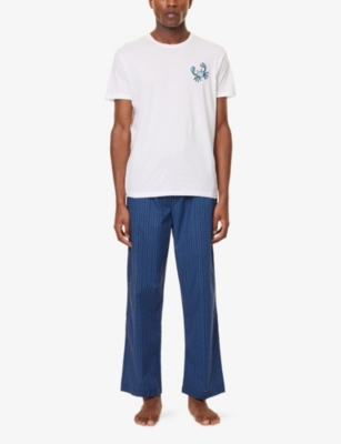 DEREK ROSE: Nelson graphic-pattern cotton trousers