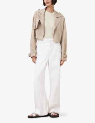 ALLSAINTS: June Round-Neck Short-Sleeve Woven T-Shirt