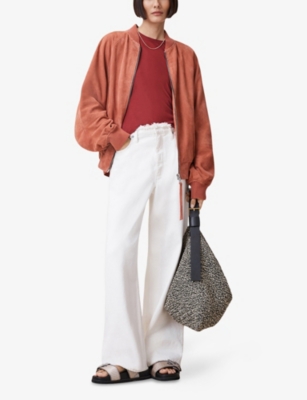ALLSAINTS: June Round-Neck Short-Sleeve Woven T-Shirt