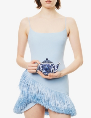 JUDITH LEIBER COUTURE: Teapot Tranquil Tea Crystal-Embellished Clutch Bag