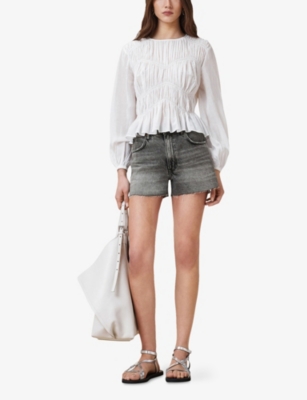 ALLSAINTS: Tate Raw-Hem Denim Shorts