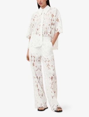 ALLSAINTS: Charli Floral-Embroidered Woven Trousers
