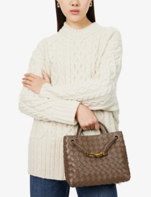 Bottega Veneta Small Leather Andiamo Shoulder Bag In Pinecone-m B-pinec