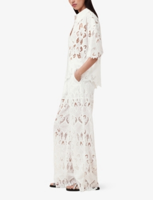 ALLSAINTS: Charli Floral-Embroidered Woven Shirt