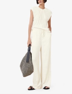 ALLSAINTS: Caramin Crinkled-Texture Woven Trousers