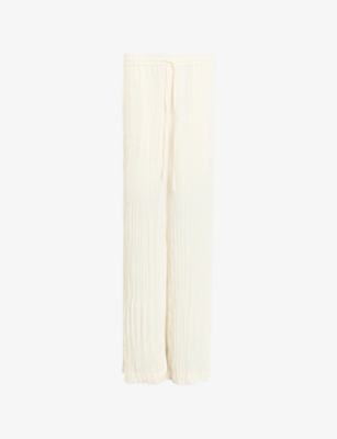 ALLSAINTS: Caramin Crinkled-Texture Woven Trousers