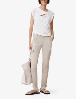 ALLSAINTS: Duran Raw-Hem Skinny-Leg Stretch-Denim Jeans