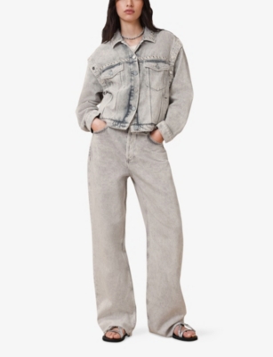 ALLSAINTS: Chlo Stud-Embellished Denim Jacket