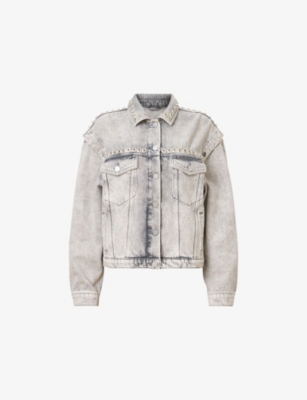 ALLSAINTS: Chlo Stud-Embellished Denim Jacket