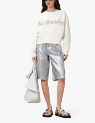 ALLSAINTS: Separo Sequin-Embellished Cotton-Blend Sweatshirt