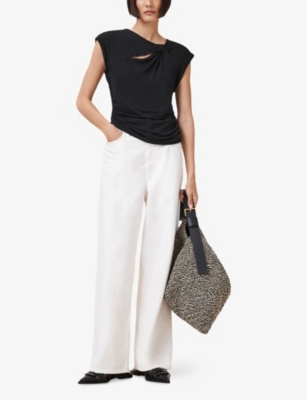 ALLSAINTS: Robin Cut-Out Stretch-Jersey Top