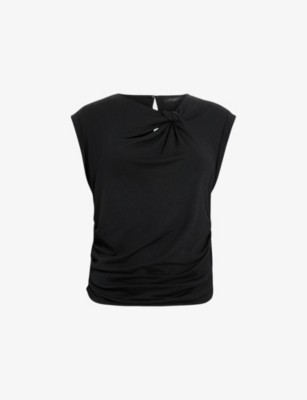 ALLSAINTS: Robin Cut-Out Stretch-Jersey Top