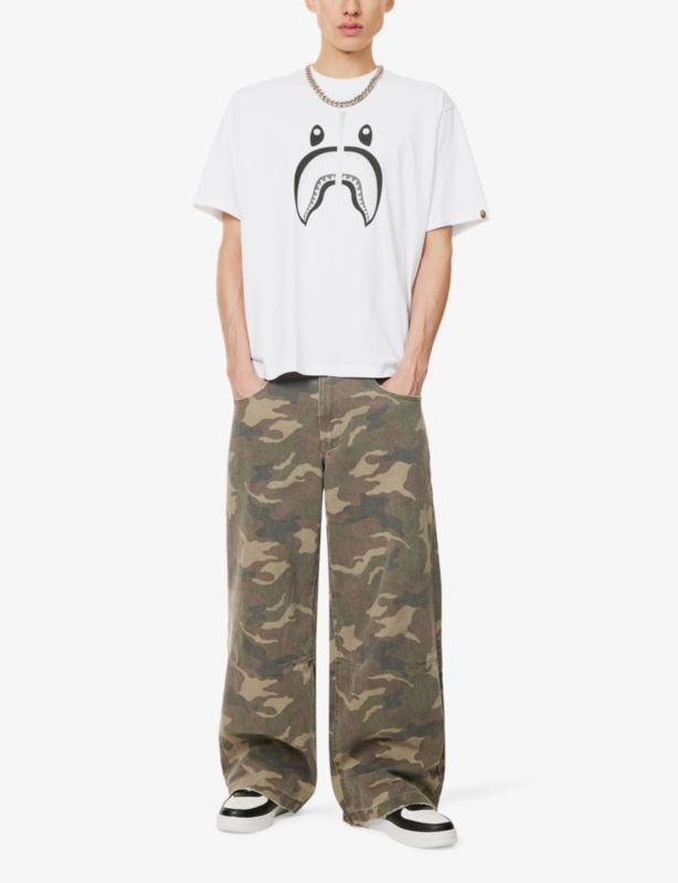 Crewneck graphic-print relaxed-fit cotton-jersey T-shirt