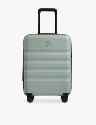 Antler Mist Blue Icon Stripe Shell Four-wheeled Cabin Suitcase 55cm In Mist Blue