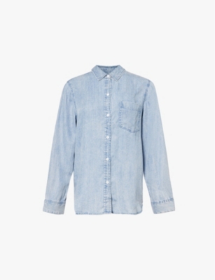 Rails Womens  Ingrid Patch-pocket Woven Shirt In Vintage Cloud Wash