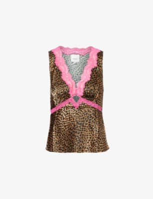 Reformation Aliceyn Silk Top In Catnip