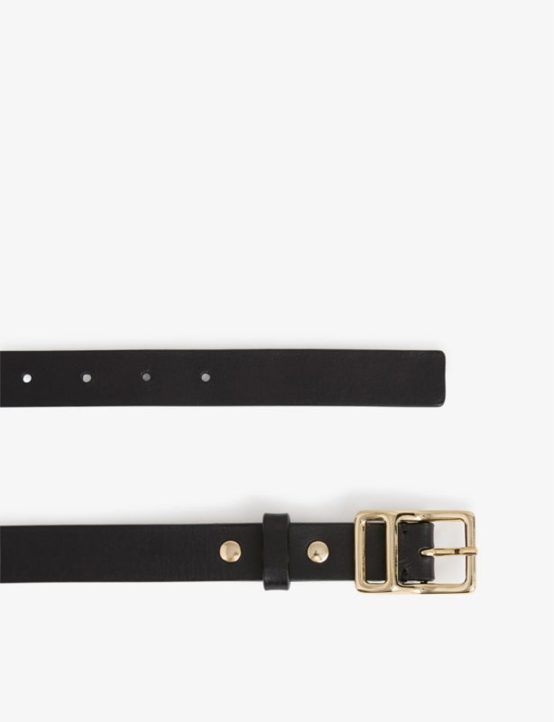 Mateo Angled-Buckle Leather Belt