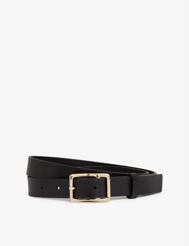 Mateo Angled-Buckle Leather Belt