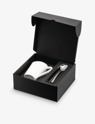 ALESSI WHITE HEART-SHAPED TEA GIFT SET