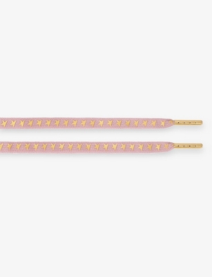 Golden Goose Womens Pink Comb Star-print Woven Laces In Pink Comb