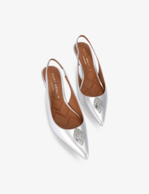 KURT GEIGER LONDON: Belgravia Sling-Back Leather Heeled Courts