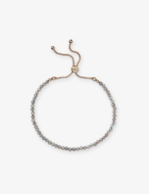 THE WHITE COMPANY: Chalcedony Beaded Metal Friendship Bracelet