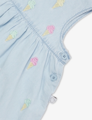 STELLA MCCARTNEY: Ice Cream Chambray Denim Dress 6-36 Months