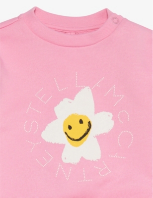 STELLA MCCARTNEY: Flower-print two-piece cotton-jersey set 6-36 months