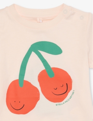 STELLA MCCARTNEY: Cherry Round-Neck Cotton-Jersey T-Shirt 6-36 Months