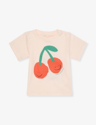 STELLA MCCARTNEY: Cherry Round-Neck Cotton-Jersey T-Shirt 6-36 Months