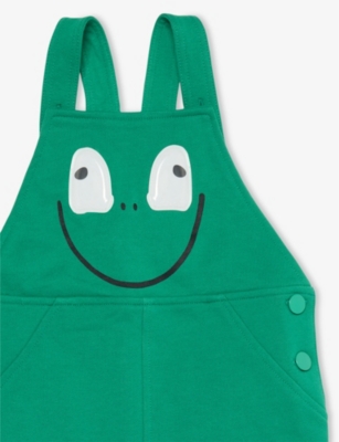 STELLA MCCARTNEY: Frog-motif adjustable-strap cotton-jersey romper 6-36 months