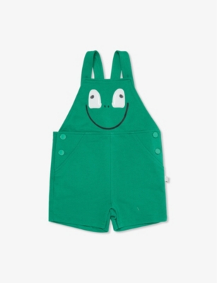 STELLA MCCARTNEY: Frog-motif adjustable-strap cotton-jersey romper 6-36 months