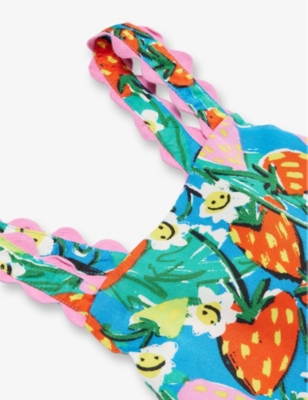 STELLA MCCARTNEY: Strawberry-Print Sleeveless Woven Dress 4-12 Years