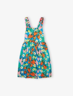 STELLA MCCARTNEY: Strawberry-Print Sleeveless Woven Dress 4-12 Years