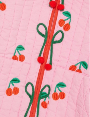 STELLA MCCARTNEY CHERRY EMBROIDERED COTTON JACKET 4-12 