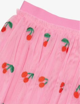 STELLA MCCARTNEY: Fruit-embroidered tulle skirt 4-10 years