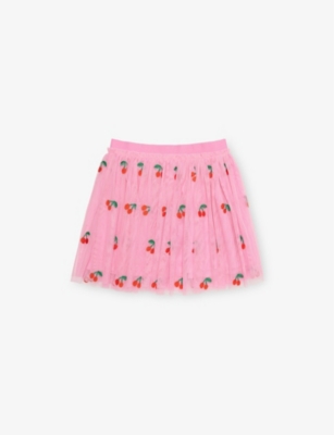 STELLA MCCARTNEY: Fruit-embroidered tulle skirt 4-10 years