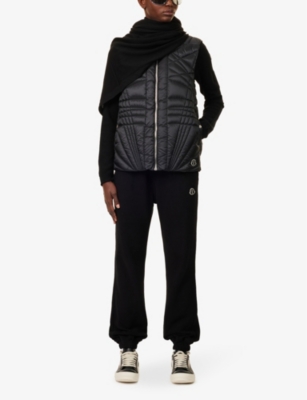 Shop Moncler Genius Womens Rick Owens X Moncler Mega Flight Shell-down Gilet In Black