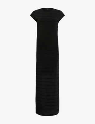 ALLSAINTS: Ivana Cap-Sleeve Knitted Midi Dress