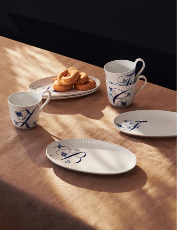 Alphabet B Hand-Painted Porcelain Serving Plate 23cm