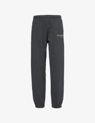 SPORTY & RICH: Drawstring-waistband tapered-leg cotton-jersey jogging bottoms