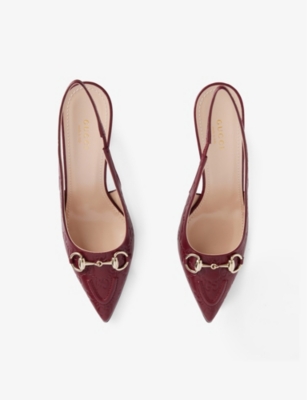 Erin GG horsebit heeled leather pumps