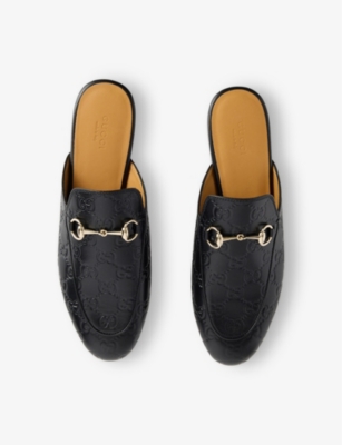 Shop Gucci Womens Black Princetown Leather Mules Eur 37 / 4 Uk
