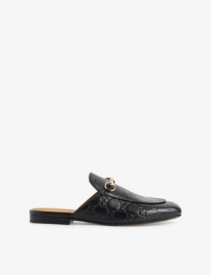 Shop Gucci Womens Black Princetown Leather Mules Eur 37 / 4 Uk