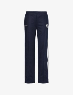 Sporty And Rich Womens Navy Sporty & Rich For '47 X The New York Yankees Brand-embroidery Woven Track Bottoms Xs