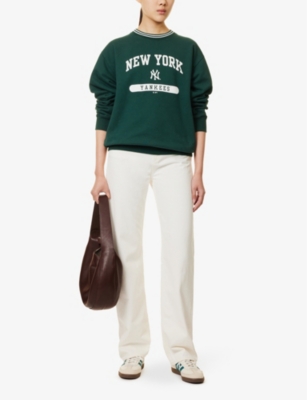 SPORTY & RICH: Sporty & Rich for '47 x The New York Yankees League brand-print cotton-jersey sweatshirt