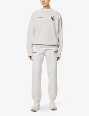 SPORTY & RICH: Sporty & Rich for '47 x The New York Yankees brand-print cotton-jersey blend sweatshirt
