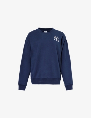 SPORTY & RICH: Sporty & Rich for '47 x The New York Yankees brand-print cotton-jersey sweatshirt
